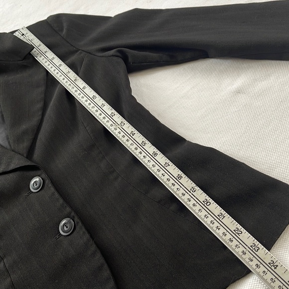 🦋3/40 VINTAGE Fitted Black Blazer Suit Jacket (7) - Picture 15 of 16